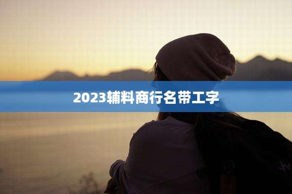 2023辅料商行名带工字