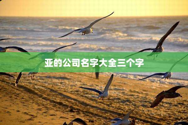 亚的公司名字大全三个字