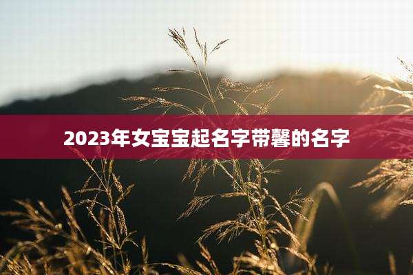 2023年女宝宝起名字带馨的名字