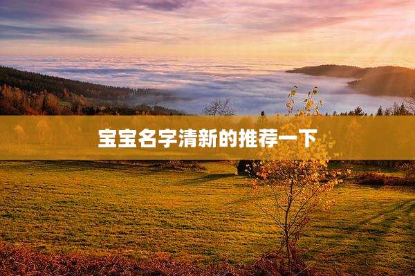 宝宝名字清新的推荐一下