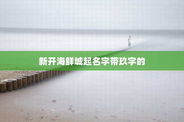 新开海鲜城起名字带玖字的