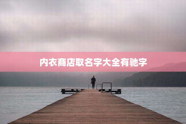 内衣商店取名字大全有驰字
