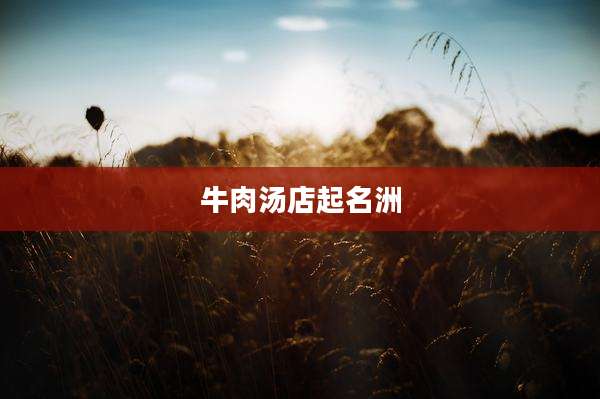 牛肉汤店起名洲