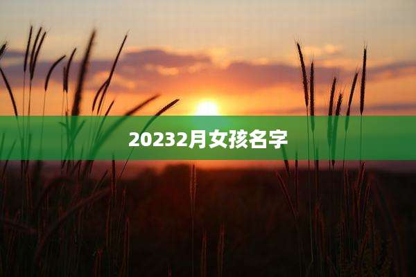 20232月女孩名字