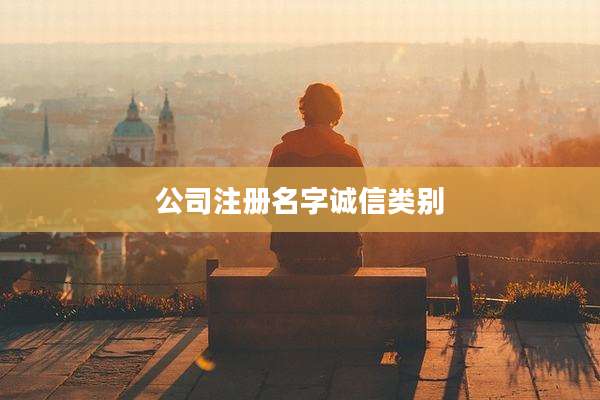 公司注册名字诚信类别