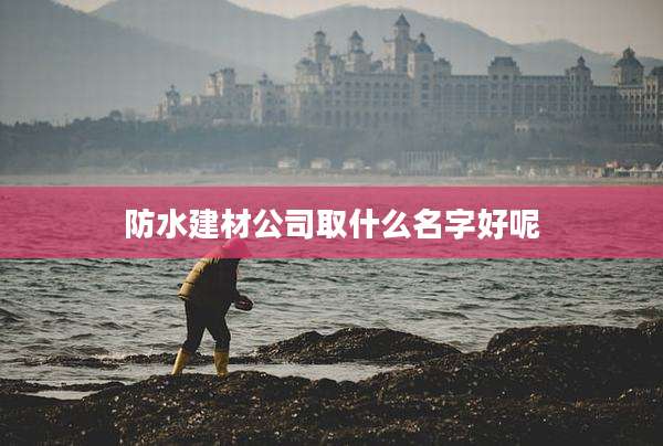 防水建材公司取什么名字好呢