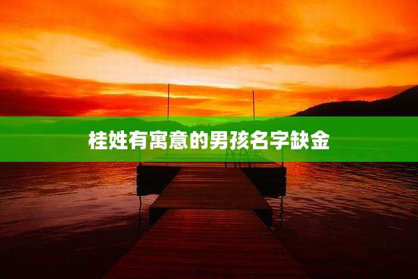 桂姓有寓意的男孩名字缺金