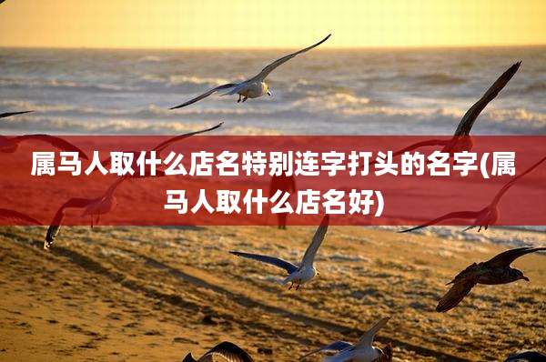 属马人取什么店名特别连字打头的名字(属马人取什么店名好)