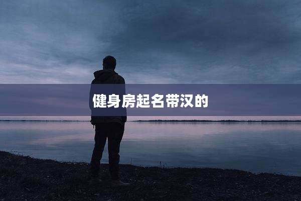 健身房起名带汉的