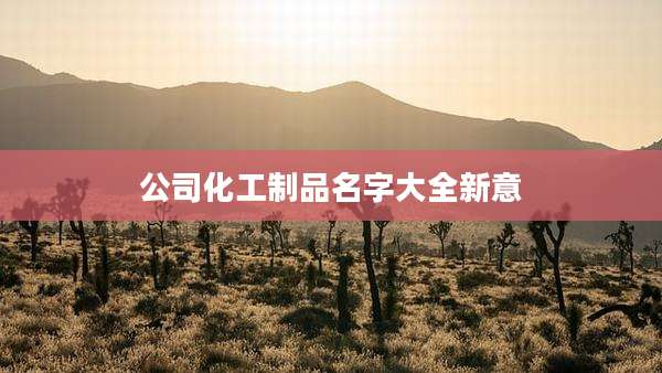 公司化工制品名字大全新意
