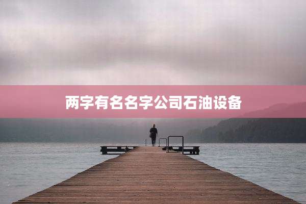 两字有名名字公司石油设备