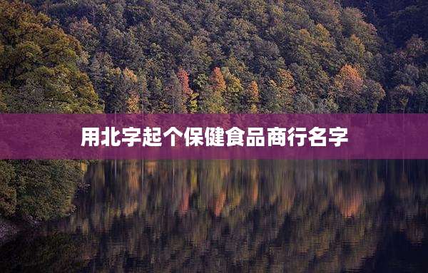 用北字起个保健食品商行名字