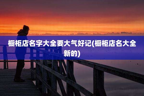 橱柜店名字大全要大气好记(橱柜店名大全新的)