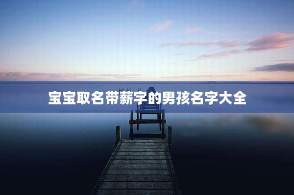 宝宝取名带薪字的男孩名字大全
