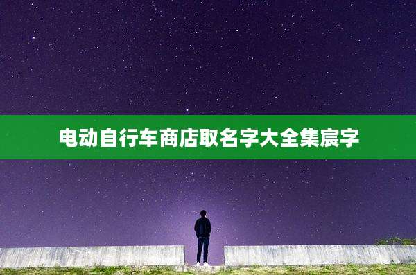 电动自行车商店取名字大全集宸字