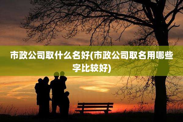 市政公司取什么名好(市政公司取名用哪些字比较好)