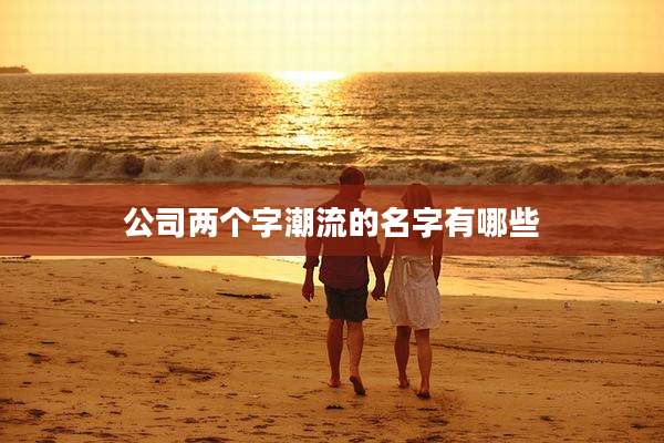 公司两个字潮流的名字有哪些