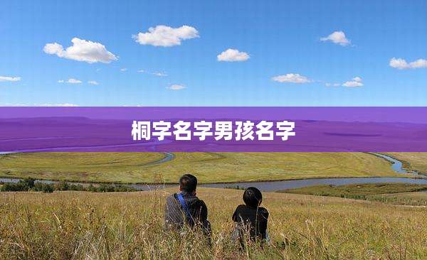 桐字名字男孩名字