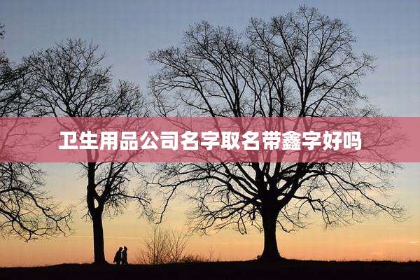 卫生用品公司名字取名带鑫字好吗