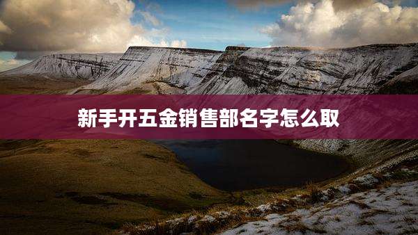 新手开五金销售部名字怎么取