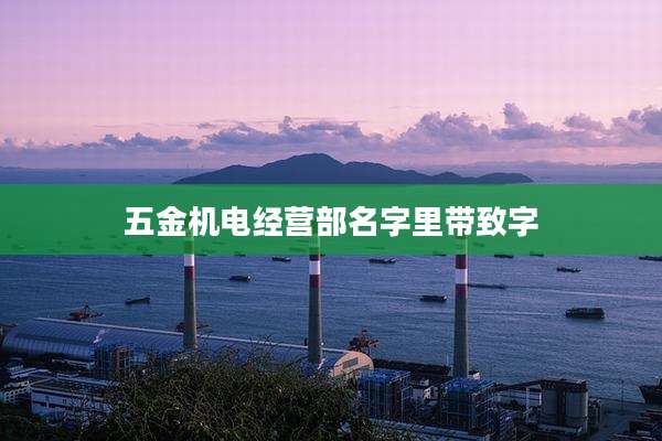 五金机电经营部名字里带致字