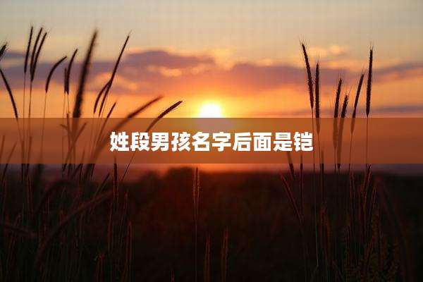 姓段男孩名字后面是铠
