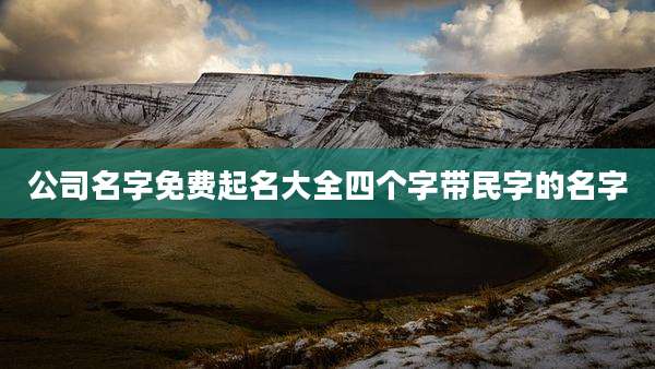 公司名字免费起名大全四个字带民字的名字