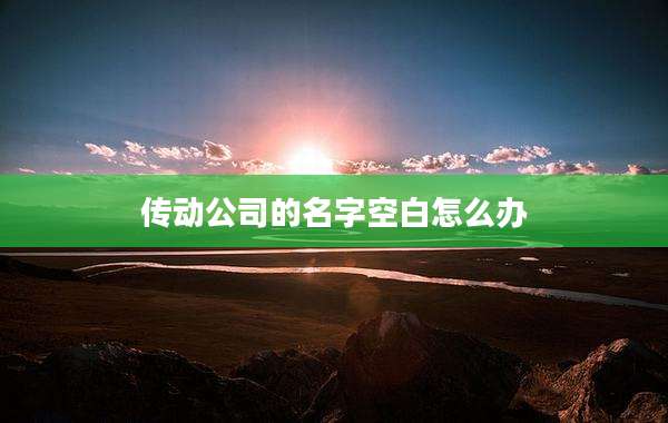 传动公司的名字空白怎么办