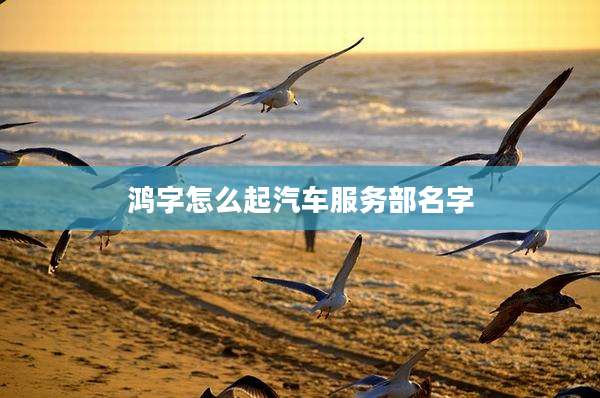 鸿字怎么起汽车服务部名字
