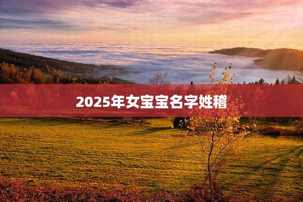 2025年女宝宝名字姓稽