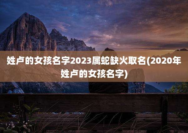 姓卢的女孩名字2023属蛇缺火取名(2020年姓卢的女孩名字)
