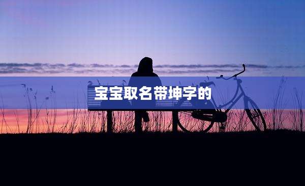 宝宝取名带坤字的
