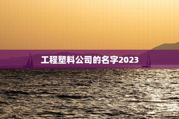 工程塑料公司的名字2023