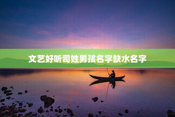 文艺好听司姓男孩名字缺水名字
