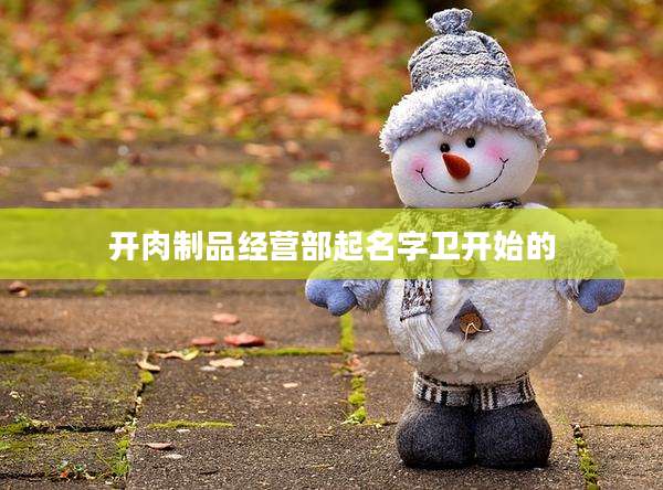 开肉制品经营部起名字卫开始的