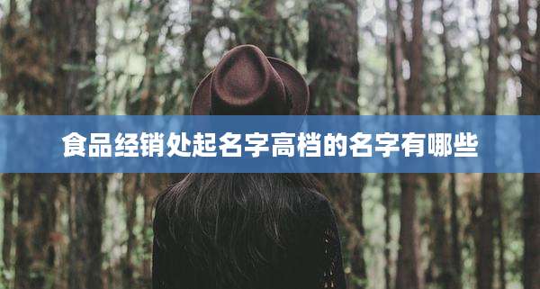 食品经销处起名字高档的名字有哪些