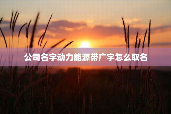 公司名字动力能源带广字怎么取名