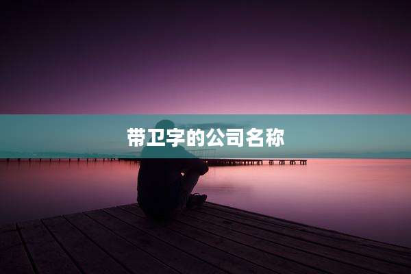 带卫字的公司名称