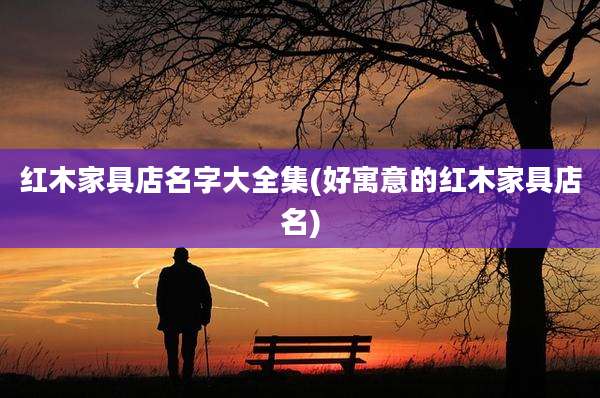 红木家具店名字大全集(好寓意的红木家具店名)
