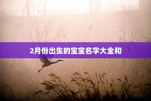 2月份出生的宝宝名字大全和