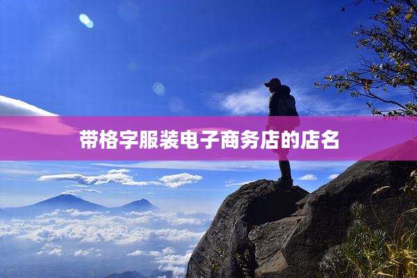 带格字服装电子商务店的店名