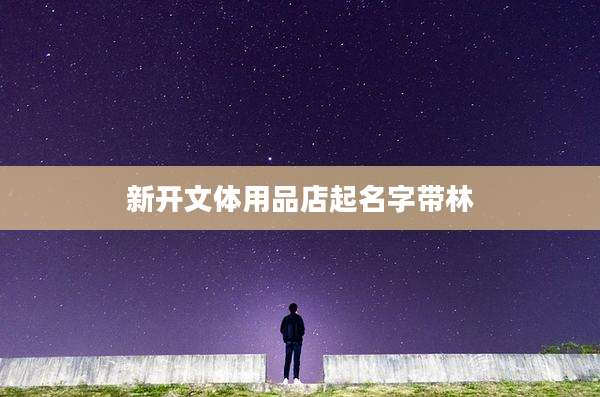 新开文体用品店起名字带林