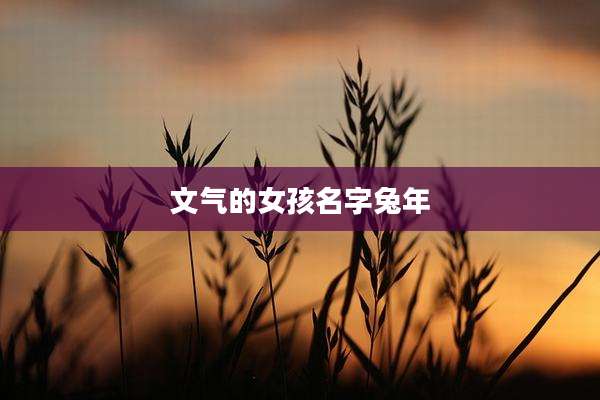 文气的女孩名字兔年