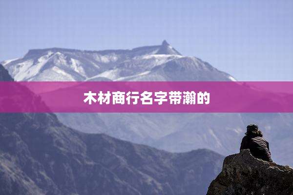 木材商行名字带瀚的