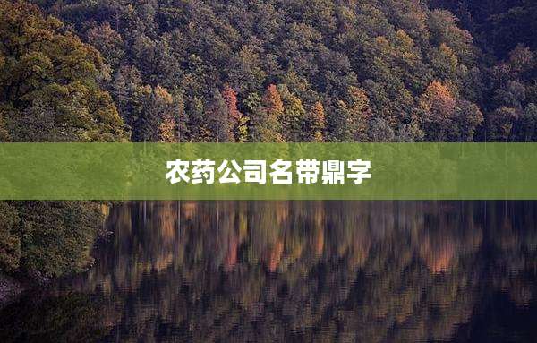 农药公司名带鼎字