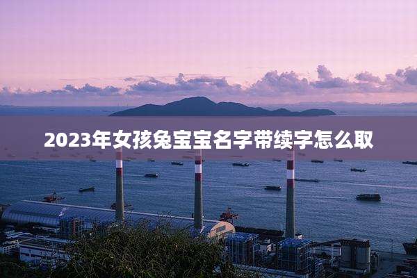 2023年女孩兔宝宝名字带续字怎么取