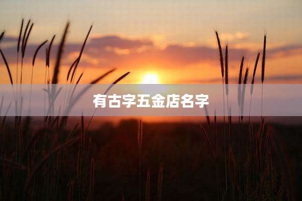 有古字五金店名字