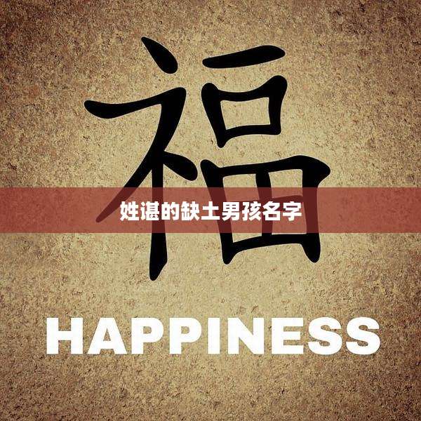 姓谌的缺土男孩名字