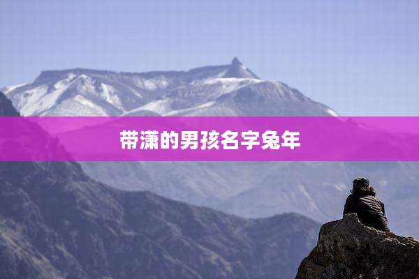 带潇的男孩名字兔年