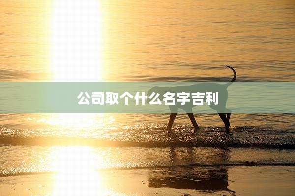 公司取个什么名字吉利